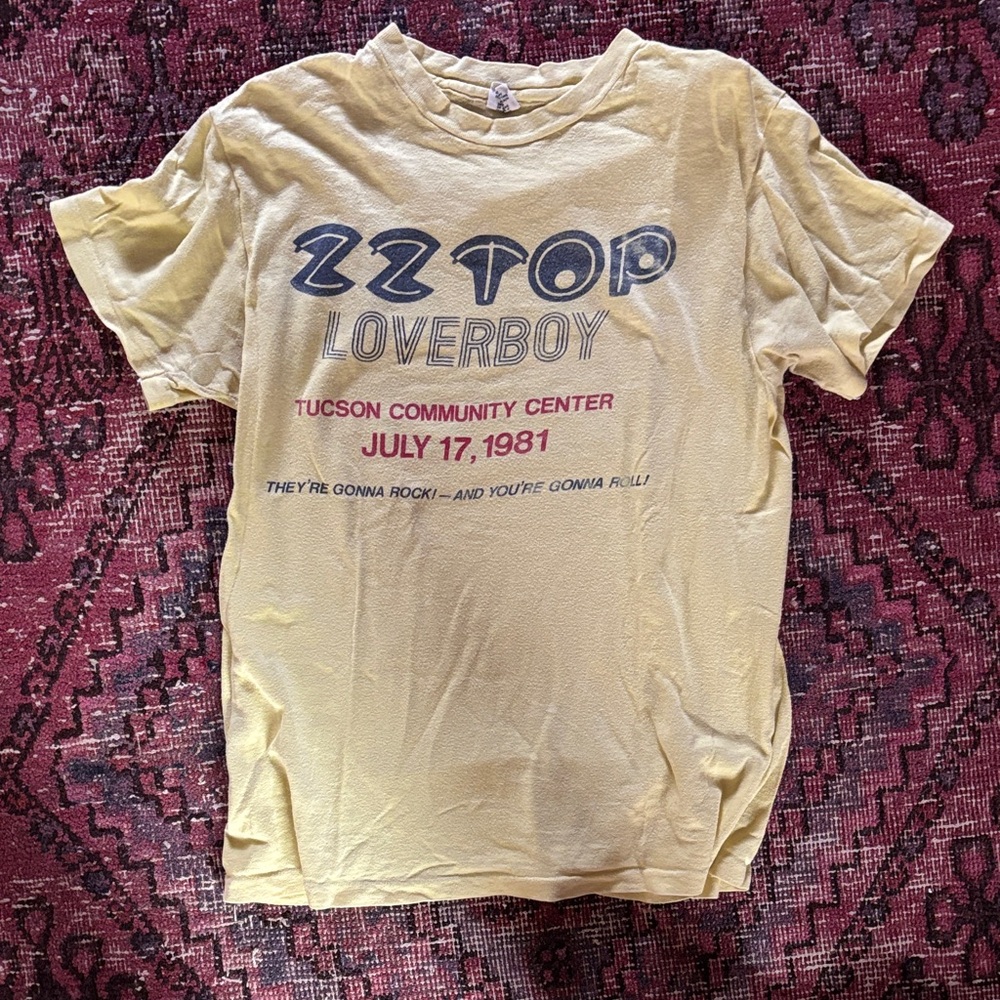 Vintage ZZ Top Yellow T-Shirt